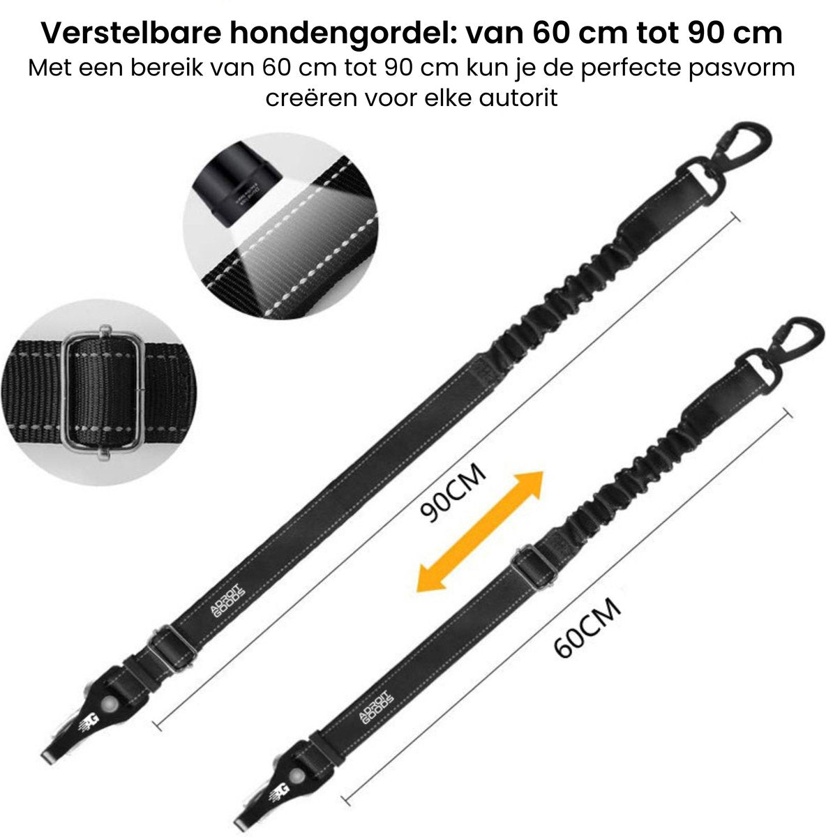 Hondenauto Gordel - Schokabsorberend & Verstelbaar