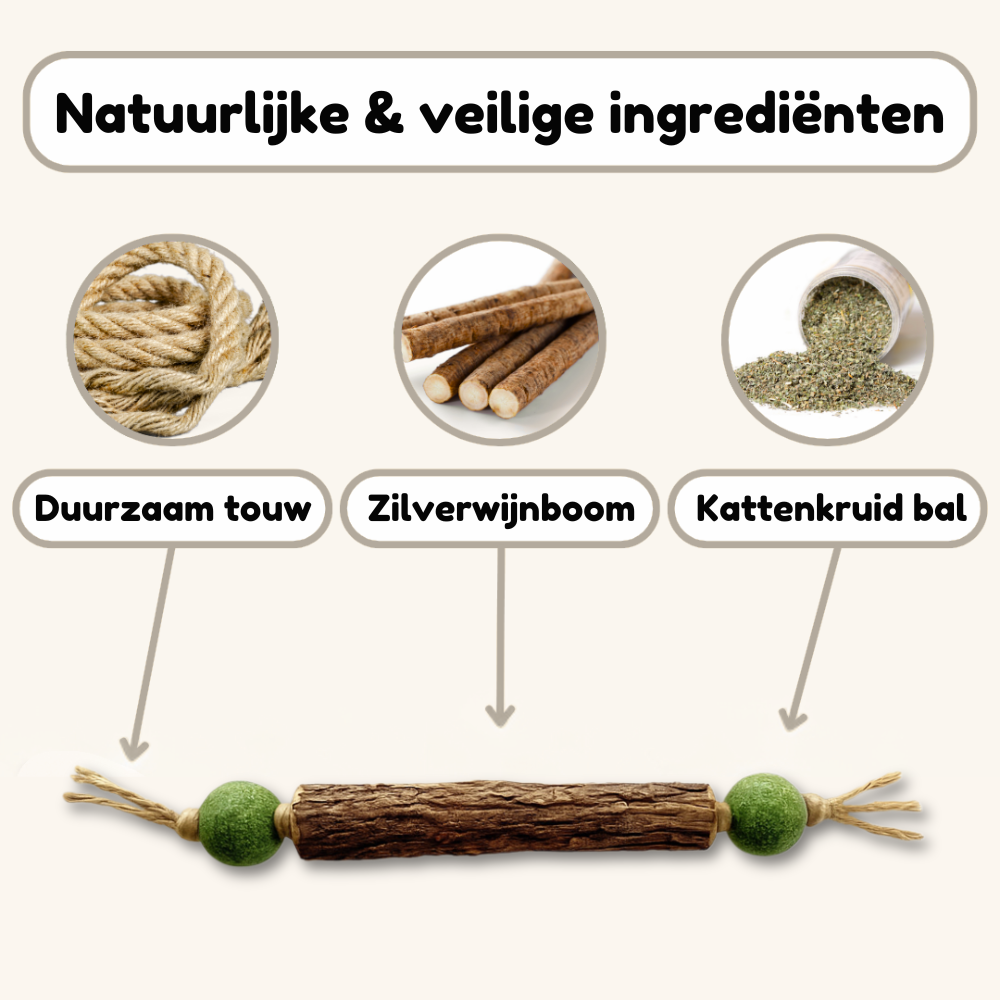 HappyTeeth™ - Tandenpoets speeltje met kattenkruid (4-stuks)