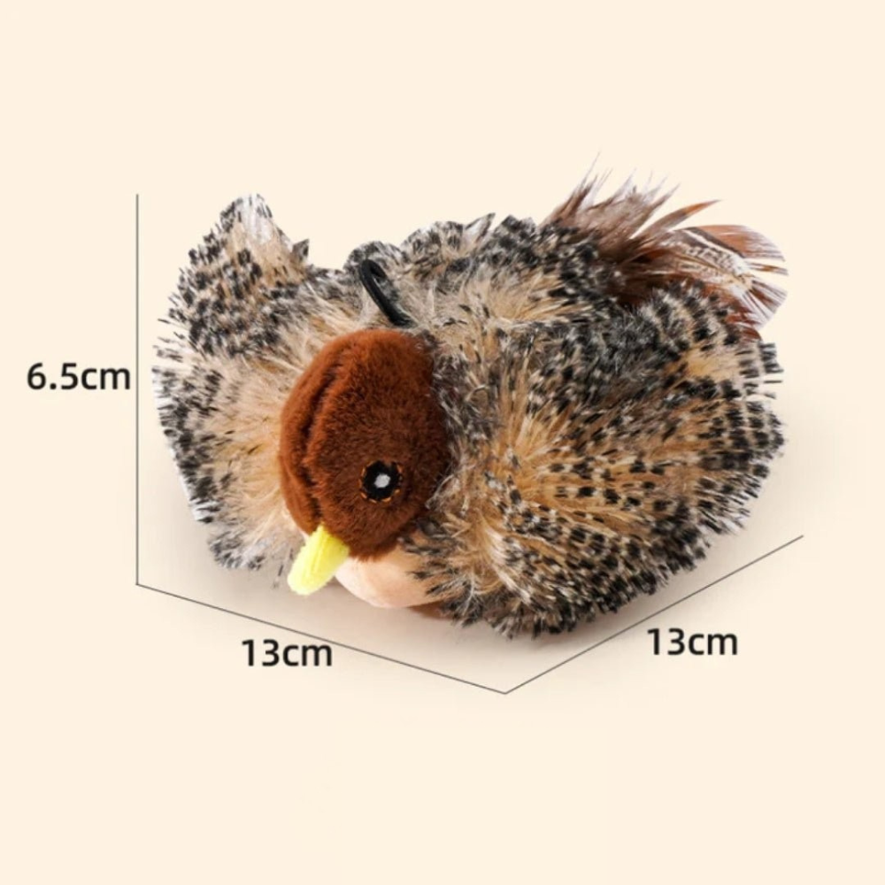 SpeelMus™ - Realistische Simulatie Vogel voor Katten - Kleine Mus