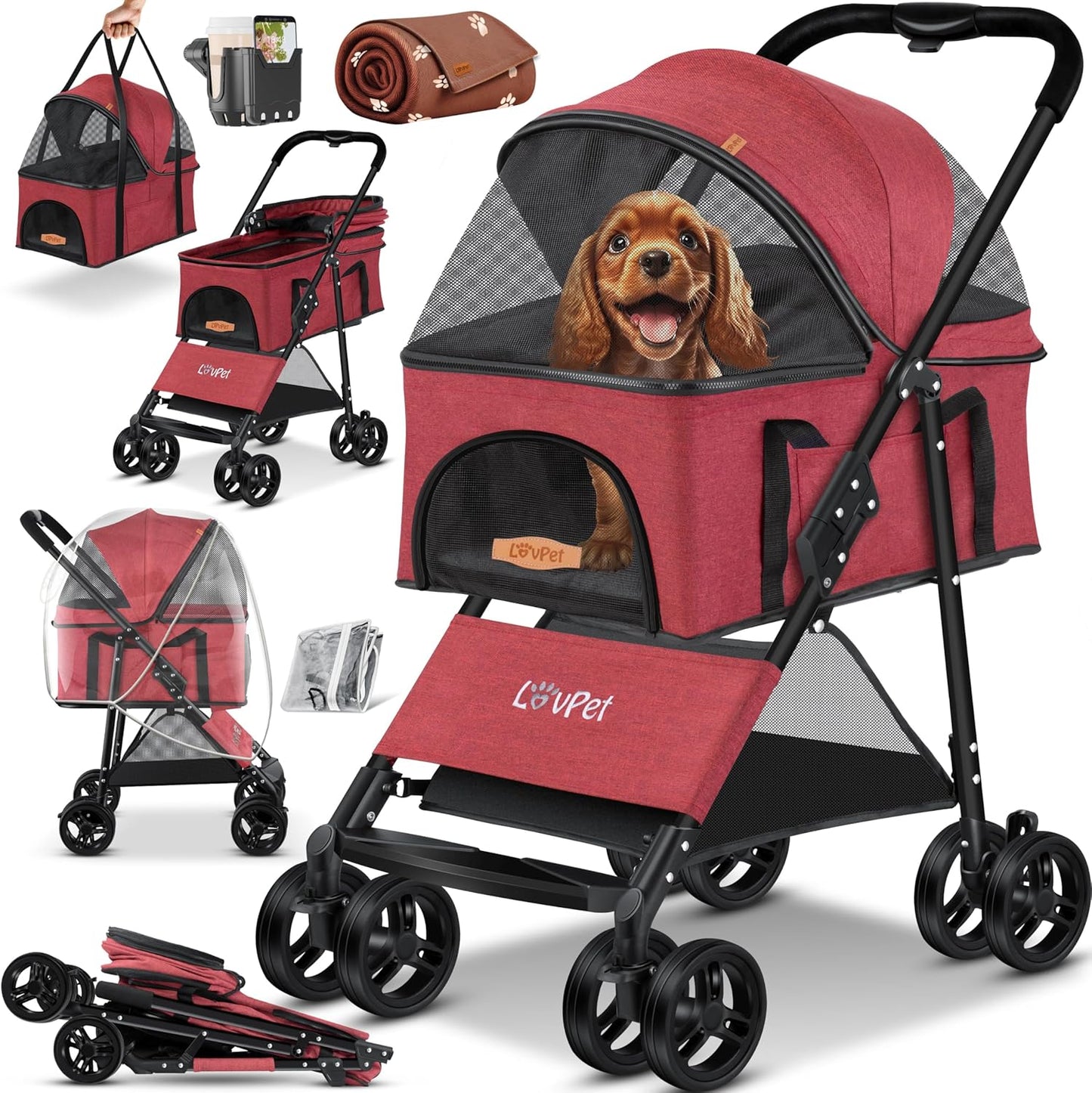 PetCruze - 2-in-1 Hondenbuggy & Draagtas