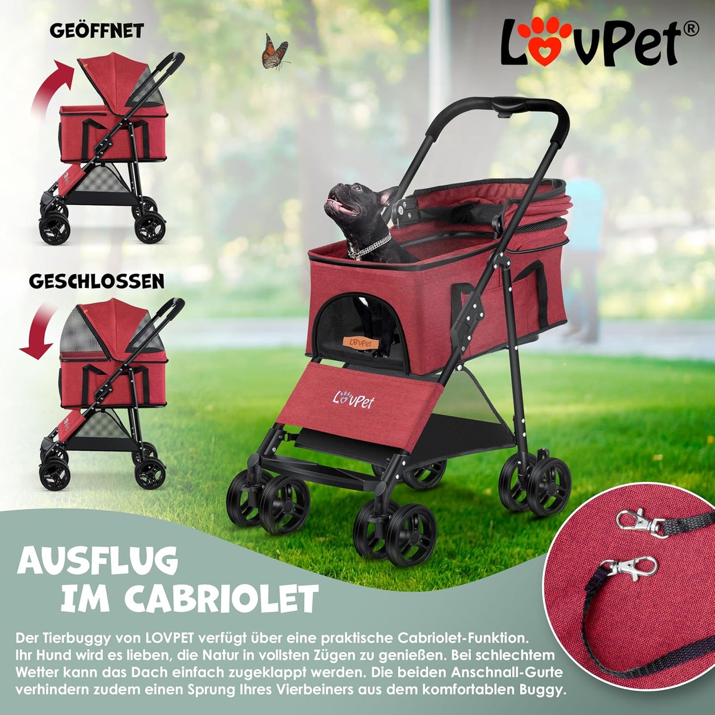 PetCruze - 2-in-1 Hondenbuggy & Draagtas