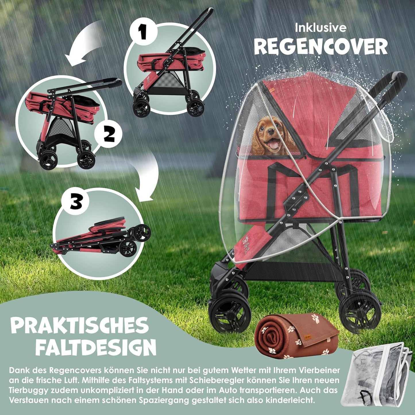 PetCruze - 2-in-1 Hondenbuggy & Draagtas