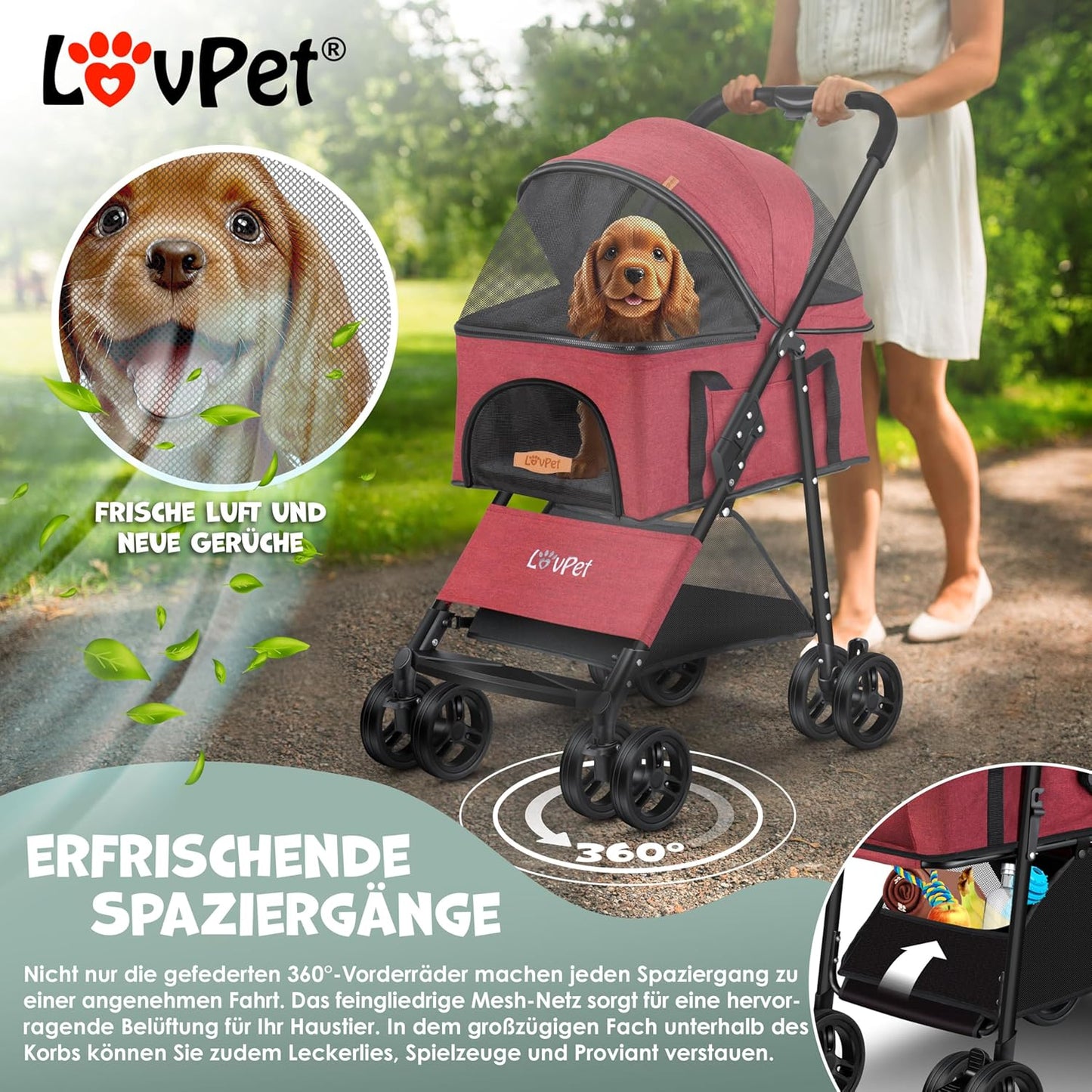 PetCruze - 2-in-1 Hondenbuggy & Draagtas