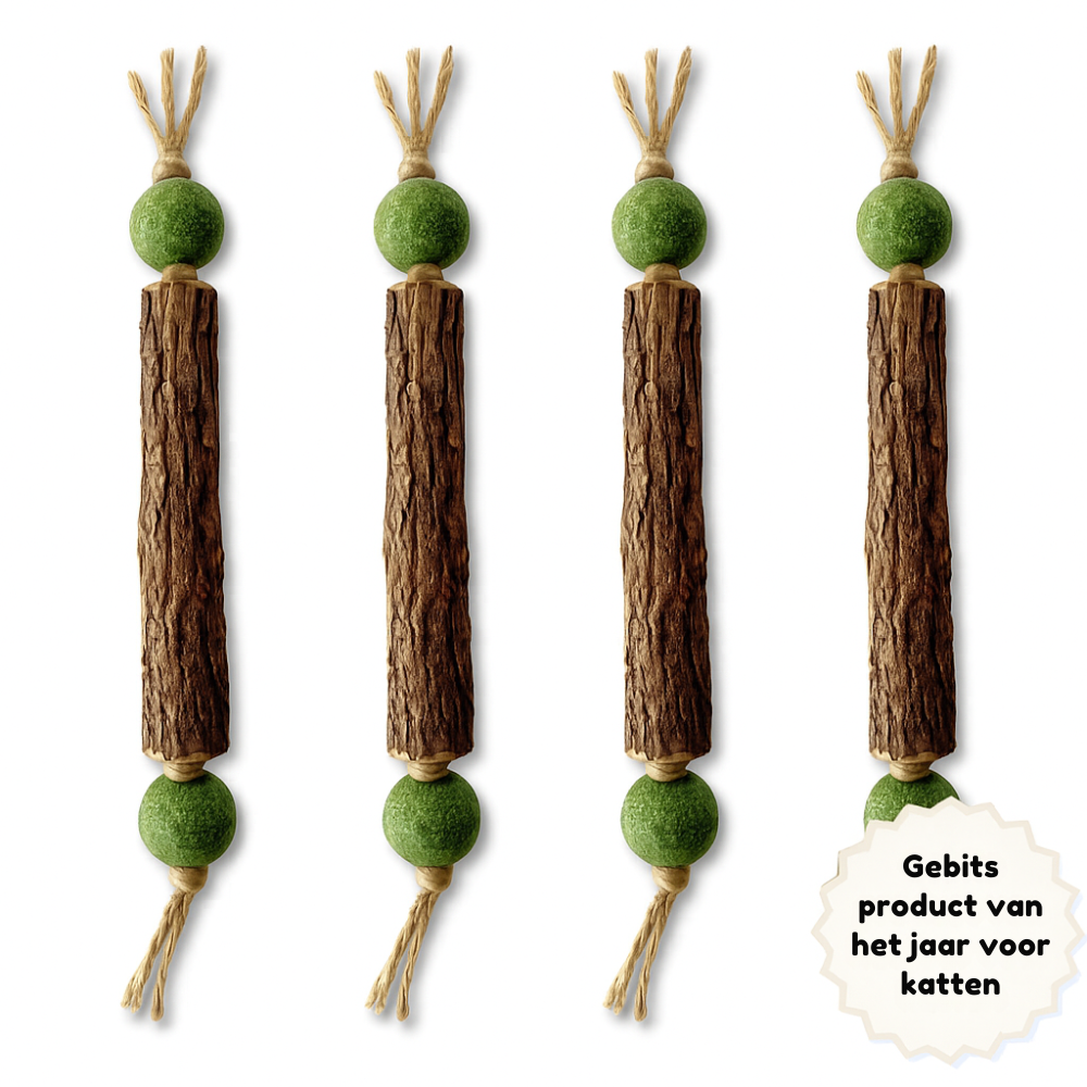 HappyTeeth™ - Tandenpoets speeltje met kattenkruid (4-stuks)