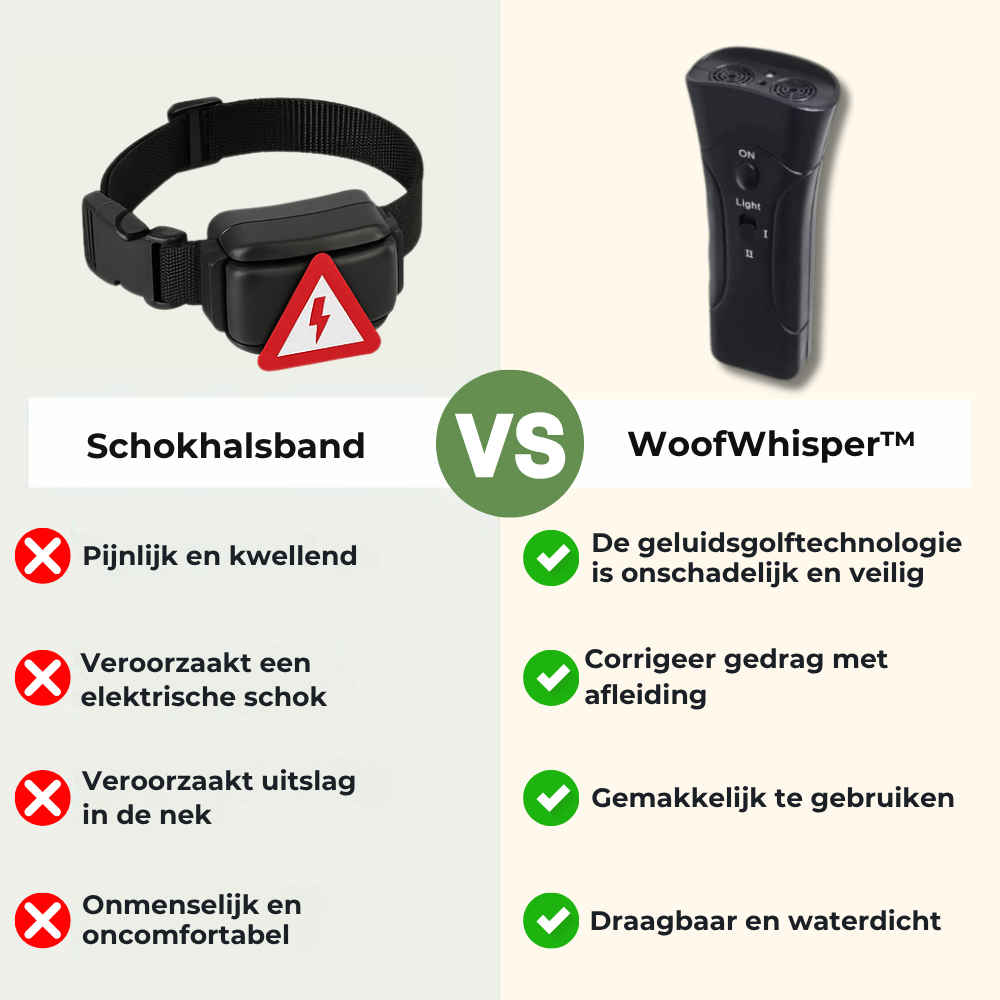 WoofWhisper™ - Stopt blaffen en ander ongewenst gedrag