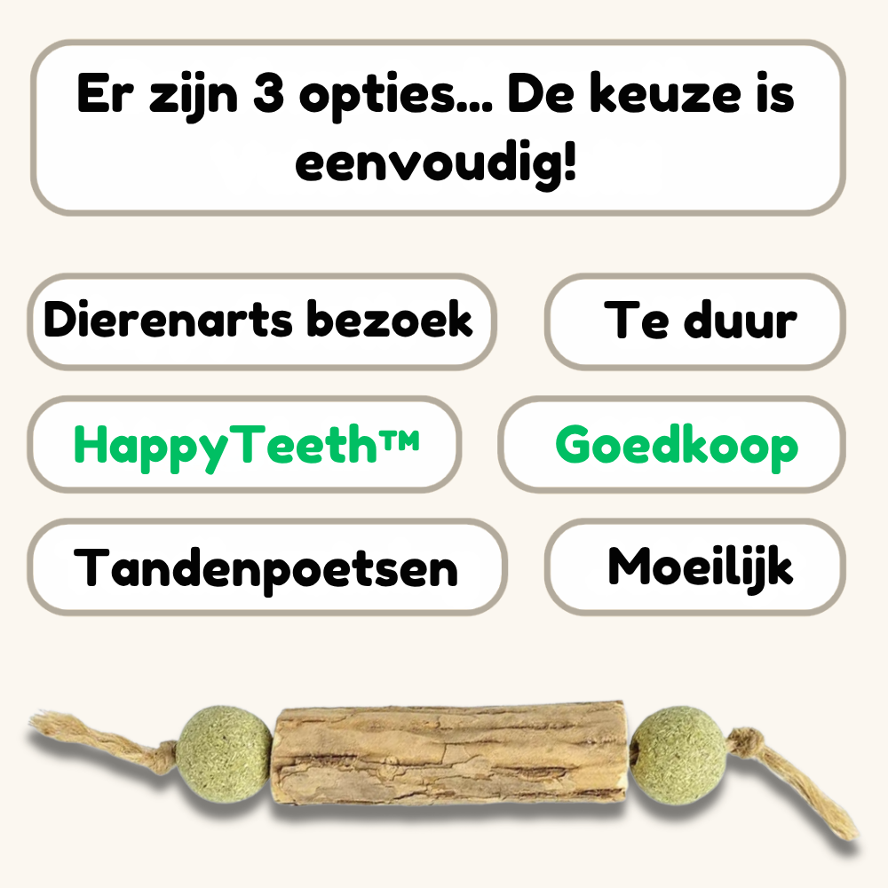 HappyTeeth™ - Tandenpoets speeltje met kattenkruid (4-stuks)