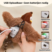 SpeelMus™ Realistische Simulatie Vogel voor Katten