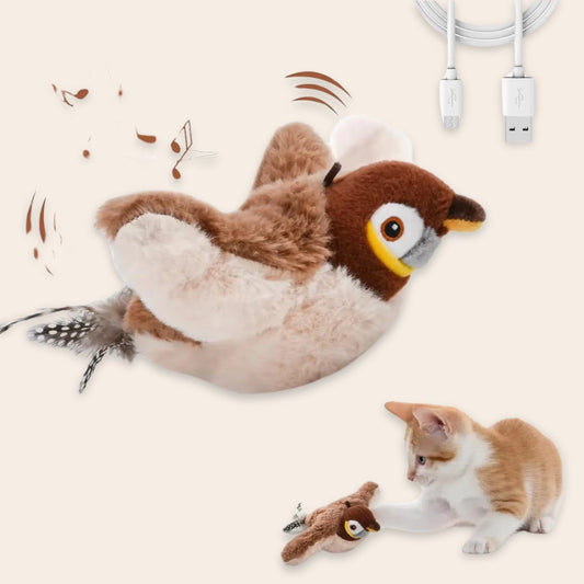 SpeelMus™ Realistische Simulatie Vogel voor Katten